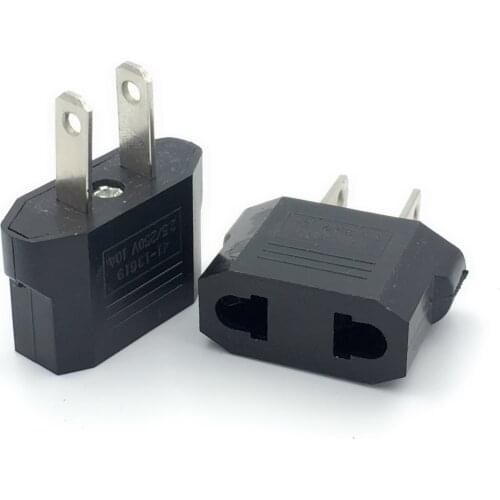 100 Pcs/lot High quality European Euro Eu AU to US/USA Plug Power Socket Travel Charger Adapter Plug Outlet Converter Adapter
