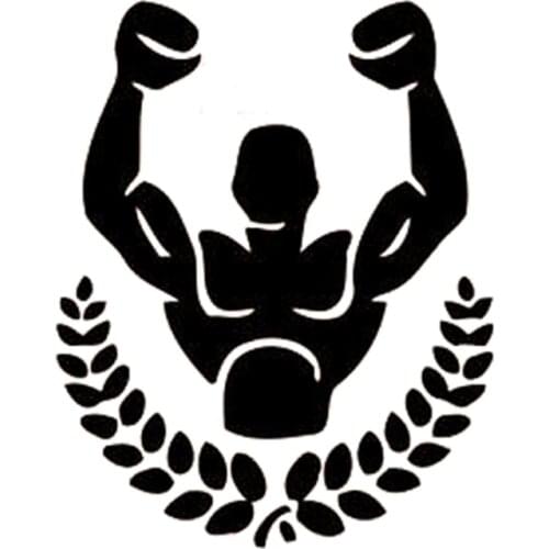 13.3CM*16.6CM Fashion Boxing Sport Silhouette Vinyl Black/Silver Sticker Car Decal Decor S9-0577