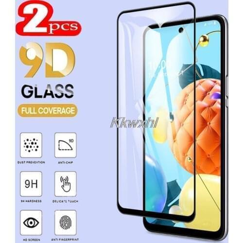 2PCS For LG K62 Screen Protector Full Glue Tempered Glass Protective Cover Film On K62+ Plus LMK525H, LMK525, LM-K525H, LM-K525
