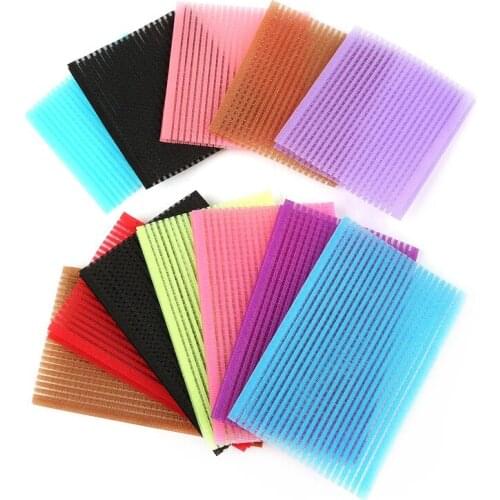 20pcs Small Hair Sticker 6x7cm 6x10cm Clip Fixed Seamless Magic Paste Posts Magic Tape Fringe Hair Patch for Girl Hoop Headdress