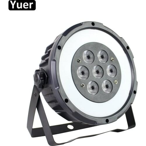 4Pcs/Lot LED Flat Par 7x10W RGBW 4IN1 Color Lighting DMX512 Control Stage Disco DJ Music Party Club Floor Bar Effect Equipment