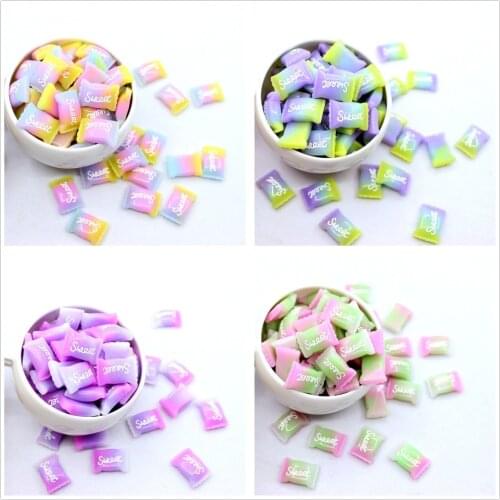 8pcs Diy Scrapbooking Phone Case Decorative Craft Miniature Artificial Lovely Fake Food Sweet Candy Resin Cabochons