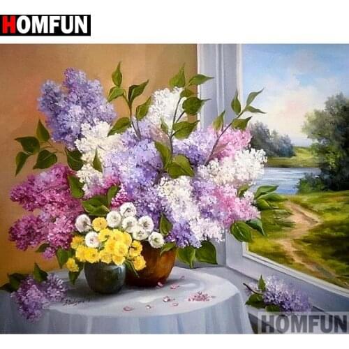HOMFUN Full Square/Round Drill 5D DIY Diamond Painting "Flower bouquet" Embroidery Cross Stitch 5D Home Decor Gift A14070