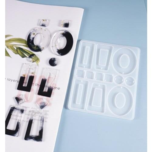 Bohemia Drop Earring Epoxy Silicone Mold Irregular Geometry DIY Resin Mold Women Jewelry Accessories