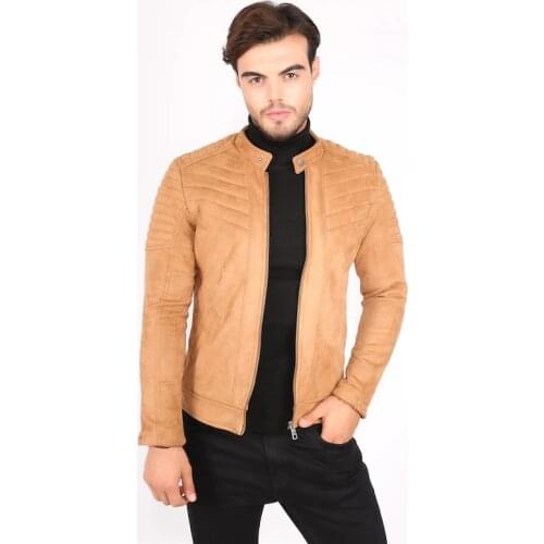 Delpino New Season Men 'S Narrow Cut Slim Fit Suede Coats 446848246