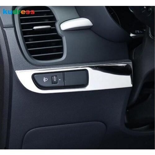 For Kia Rio 4 X-line 2018 2019 Stainless steel Interior Accessories Car Headlight Switch Buttons Cover Trim Auto tyling Stickers