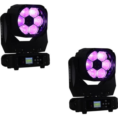 Free Shipping 2pcs/lot Bee Eyes Zoom Moving Head Light 6X40W RGBW 4IN1 DMX 10/17 CH DJ Beam Moving Head Light