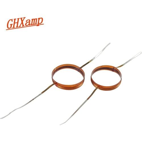 GHXAMP Aluminum Flat Coil 25.5mm Horn Speaker Voice Coil 8 Ohm Tweeter Repair Treble Audio 25.4MM 2pcs