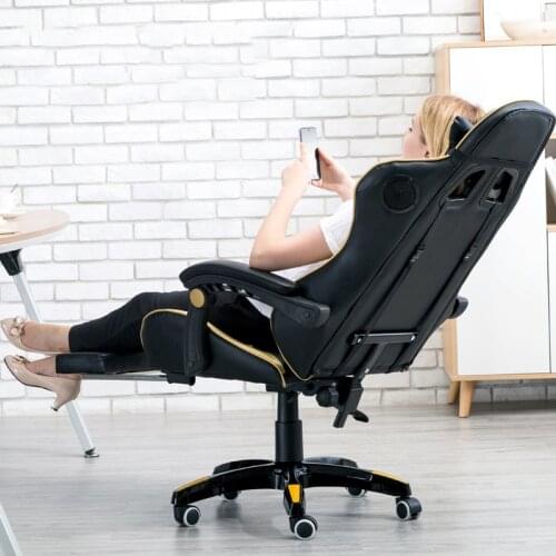 Fashion Minimalist Modern Computer Home Office Chair Gaming Gaming Reclining Competitive Racing Chair Adjustable Height Metal