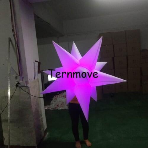 Multi-color inflatable led star led star light effects Stage and night club decoration Hanging lighting LED 11spikes