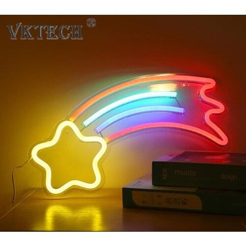 Sleeping Light Bedroom Bedside Table Lamp LED Strip Neon Sign Night light Bedroom Decor Children Bedroom Cute Night Lamp