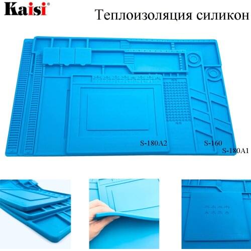 Newest S-180 55*35 CM BGA Heat Insulation Silicone Soldering Pad Repair Maintenance Platform Desk Mat with Magnetic Section 500