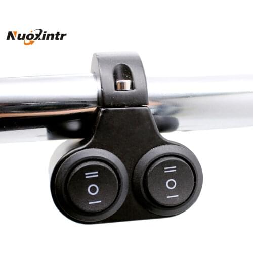 Nuoxintr 12V 7/8" Motorcycle Handlebar Dual Button Switch ATV Motorbike Refit Headlight Hazard Brake Fog Light Switches 2 Choice