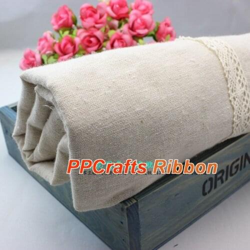 Solid Color Linen Fabric Handmade Patchwork Tissue Kids Cloth Crafts 50x150CM Free Shipping