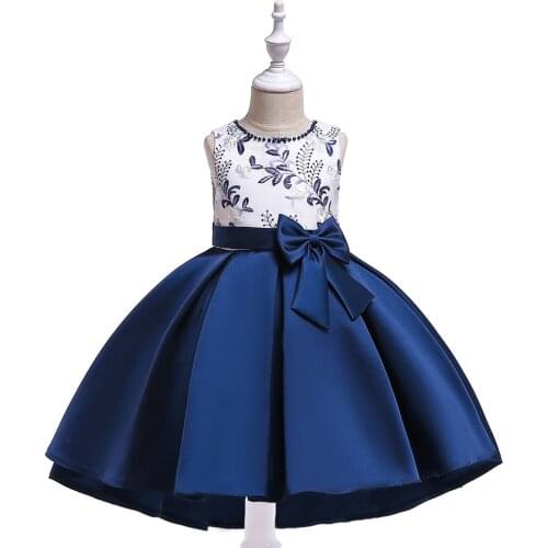 Formal Girls Sequins Satin Tuxedo Elegantg Wedding Princess Dress Girl Kids Clothes Flower Evening Birthday Bridesmaid Dresses