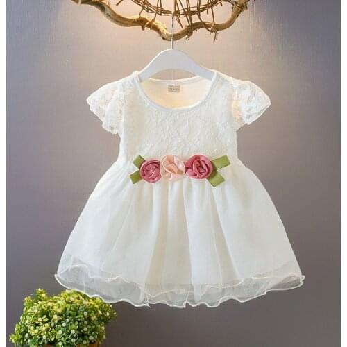 Princess Baby Girl Dress Party Birthday Dress Lace Floral Baptism Vestido Infantil Tulle Wedding Dresses Newborn Baby Dress Girl