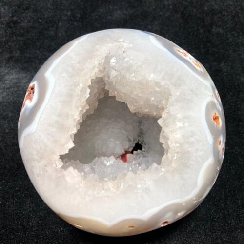 Natural Agate Druzy Crystal Hand-Polished Sphere Chakra Healing Reiki Home Decoration Stone Handicraft Decoration Sphere