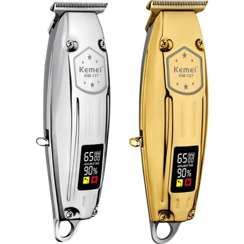 Kemei professional hair clipper all-metal hair trimmer for barber rechargeable men electric beard shaver hair cutting machine