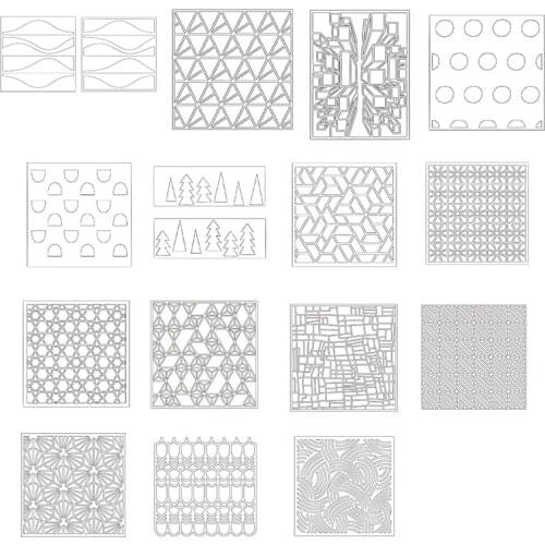 Various Background Stencils for DIY Scrapbooking Decorative Embossing DIY Paper Card Craft Plastic Templates Drawing Sheets
