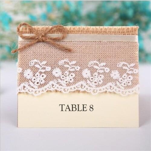 Retro forest series paper linen wedding table cards 50pcs/lot Seating cards wedding decoration Wedding supplies
