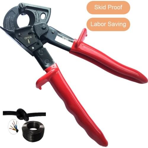 Electric soft cable cutter Germany Design Ratchet wire Cutter HS-325A cutting 240mm2 with safety lock scissors electricion tools