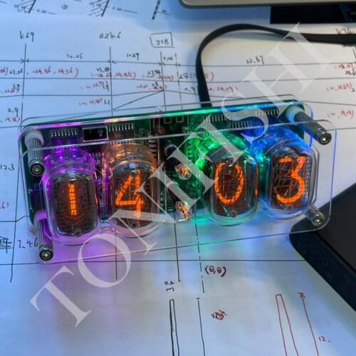 Russia IN12 glow tube retro nostalgic clock, creative desktop ornaments, household gifts, IN12 glow clock with WIFI