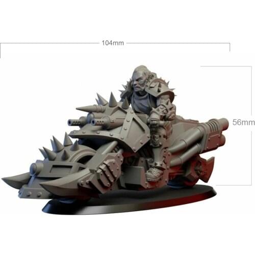 Resin Model Motorcycle Warrior Figure Unpainted No Color RW-131