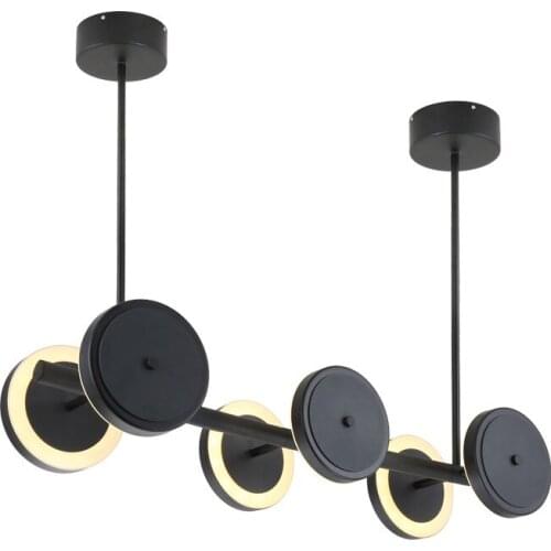 Modern Aluminum LED Chandelier/dining Room Living Room Villa Project Club Hanging Lamps Coffee Shop Suspension Lamps Black Gold