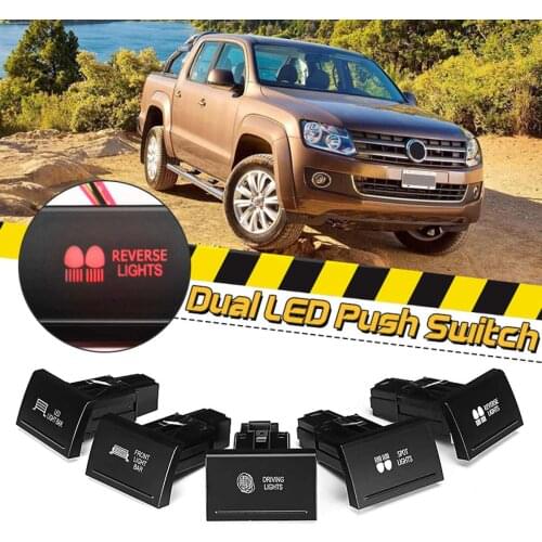 LED Car Driving / Reverse / Spot Lights LED Light Bar Front Light Bar Legend For VW Amarok Pickup PSWA107R Push Button Switch