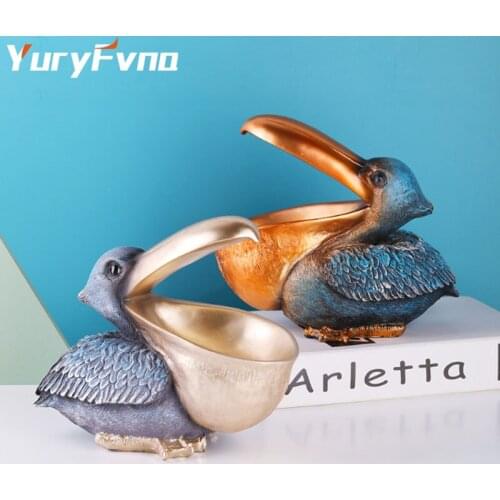 YuryFvna Toucan Figurine Decoration Home Desk Key Storage Box Living Room Decoration Wine Cabinet TV Cabinet Entrance Crafts