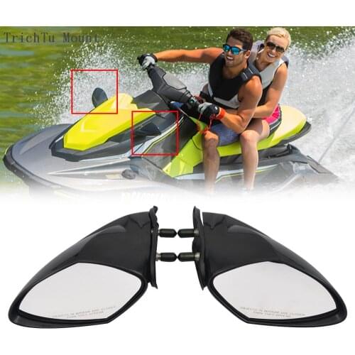 1 Pair Motorboat Mirror Rearview Mirrors For Yamaha WaveRunner 2005-2009 06 07 08 VX110 VX 110 Deluxe Cruiser Sport EX EXR