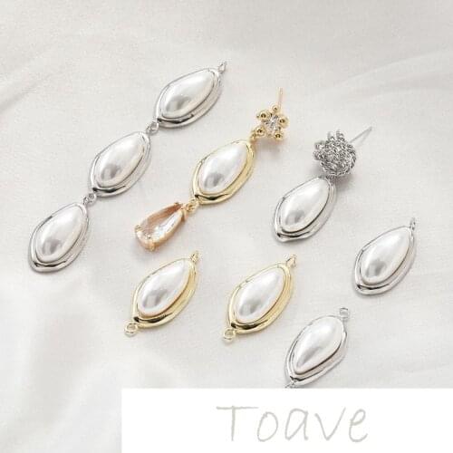 14K gold-clad pearl double hanging single hanging irregular shaped drop pendant diy earrings handmade material accessories