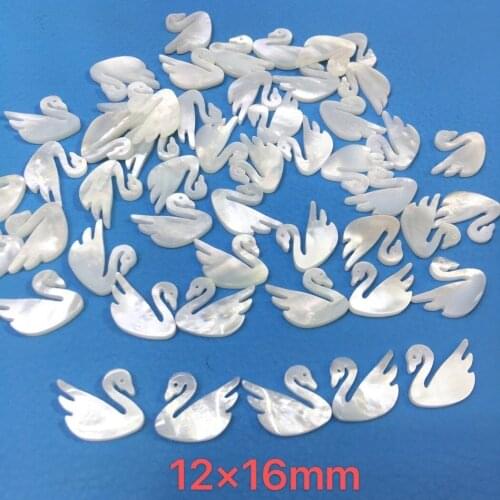 100pcs/lot 2021 New!!! 12*16mm Natural Swan Pearl shell Beads Mother of Pearl shell for DIY Jewelry With Wholesale Price