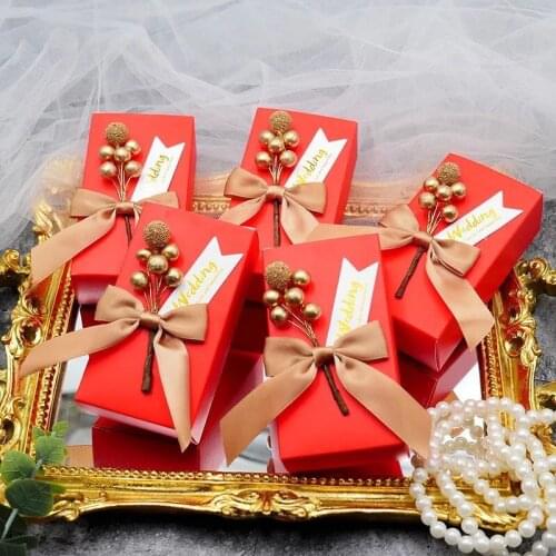 100pcs golden DIY Chocolate holder party supplies wedding Anniversary Birthday personalized favor gift boxes custom candy box