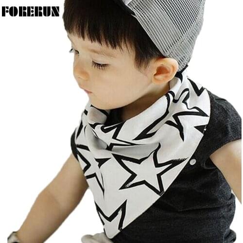 2018 Fashion Baby Bibs with Stars Button Style Baby Boy Bibs Solid Moms Care Slabbers Pure Cotton Baby Bandana Bib for Newborn
