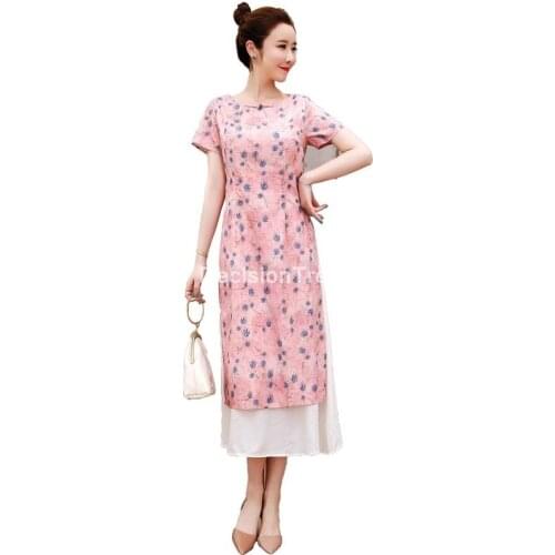 2021 women cheongsam vietnam aodai long elegant dress suit female dress ao dai chinese dress oriental qipao elegant party dress