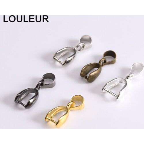 50pcs/lot Charm Pendant Clasps Hook Bails Clips Connectors For Necklace Making Jewelry Making Beads Supplies DIY Necklace