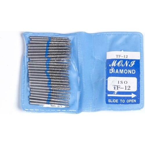 50Pcs/ Bag Dental Diamond FG High Speed Burs For Polishing Smoothing 1.6MM TF-12