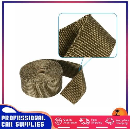 30M Top Quality Motorcycle Exhaust Systems Accessories Heat Wrap Titanium WRAP Exhaust Manifold Insulatings Starp 10 Cable Cloth