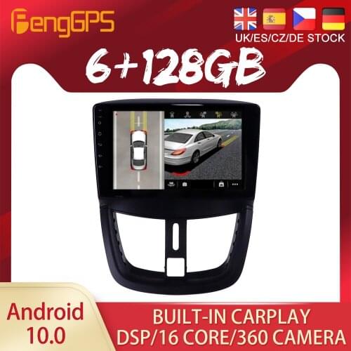 Android 10 PX6 DSP For Peugeot 207 2006 2007 2015 Car DVD GPS Navigation Auto Radio Stereo Video Multifunction CarPlay HeadUnit