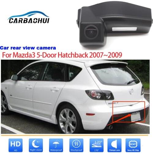 Car Rear View Back Up Reverse Parking Camera For Mazda 3 Hatchback 2007 2008 2009~2016 Vision Waterproof high quality RCA