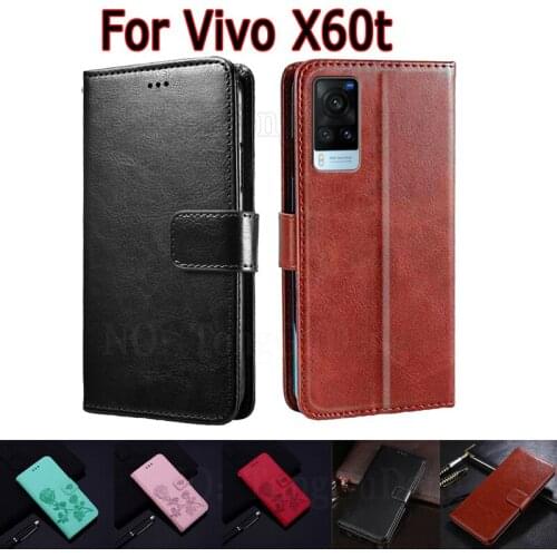 Wallet Case For Vivo X60t V2085A Cover Etui Flip Stand Leather Book Funda On Vivo X60 T Case Phone Protective Shell Coque Bag