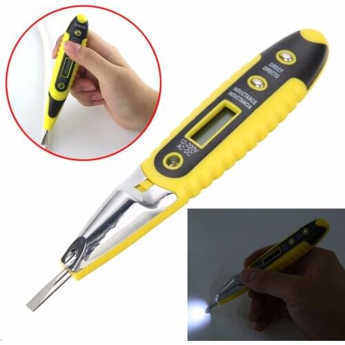Voltage Digital Detector Non-Contact Electric Test Pen 12~250V AC DC LCD Voltage Tester Electrical Measure Meters