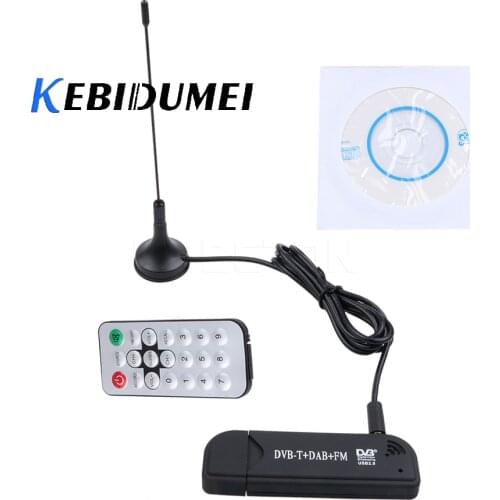 Kebidumei Digital USB 2.0 DVB-T FM SDR DAB HDTV TV Tuner Receiver Stick RTL2832U FC0012 Support Windows 2000/XP/Vista/WIN7