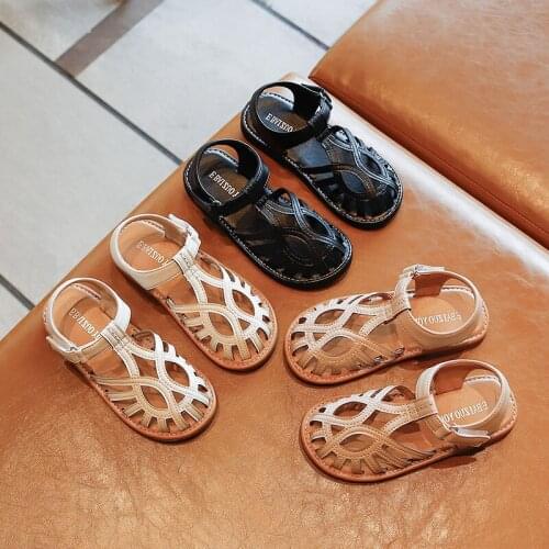 23-34 Spring Summer Children Shoes For Girl Boy 2021 New Casual Fashion Gladiator Active Kid Baby Toddler Leather Sandles