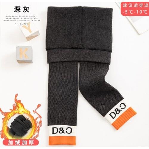 2021 Girl Pants For ChildrenS Cotton Tights For Teens Plush Leggins Winter Warm Girls Girls Pants Trousers Kids 6 8 12 13 Years