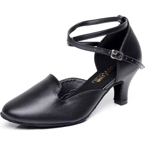 Gilrs Closed Toed Latin Ballroom Dance Shoes Black Woman Soft Bottom Ballroom Teacher Shoes Ladies Bachata Salsa Dancing Shoes