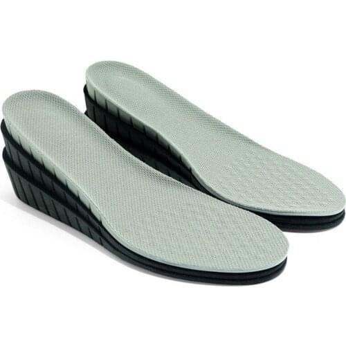 Breathable Increased Shoes Pad Elevator Sports Shoes Insole Pad Pu Heightening Insoles Men Women Casual