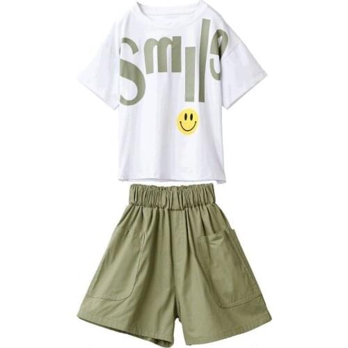 Girls Clothes Summer Kids Set Baby Girl Short Sleeve Top + Shorts Set Childrens Clothing Printed Childrens Clothing 2 Pieces