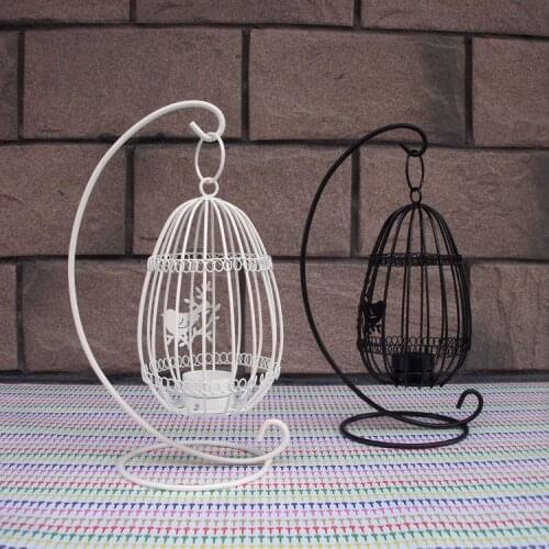 Beautiful Birdcage Iron Candlestick Decorative Tealight Metal Candle Holders Creative Wedding Products Gifts Sconce